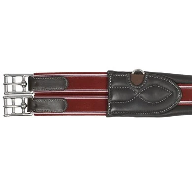 Kavalkade Singel Dekor Softleer Bruin/Bordeaux 120cm - Afbeelding 3