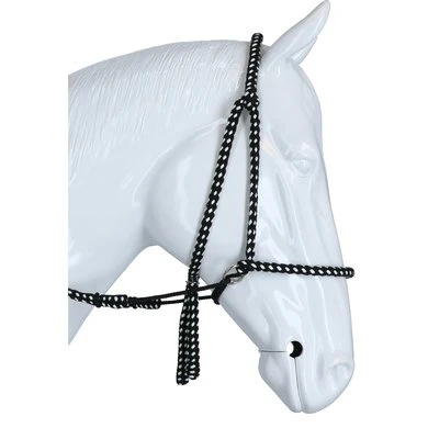 F.R.A. Bitloos Hoofdstel Igor Vaste Teugel Katoen Zwart/Wit - Afbeelding 4