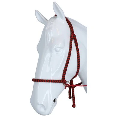 F.R.A. Bitloos Hoofdstel Igor Vaste Teugel Katoen Groen/Rood Cob/Full - Afbeelding 2