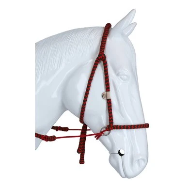 F.R.A. Bitloos Hoofdstel Igor Vaste Teugel Katoen Groen/Rood Cob/Full - Afbeelding 4