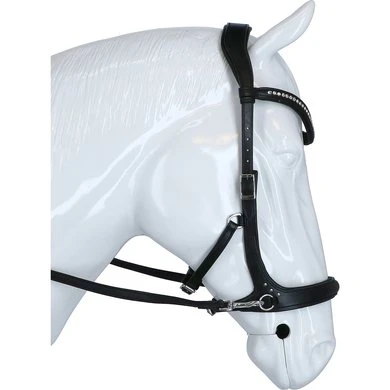 F.R.A. Bitloos Hoofdstel Rebecca Side Pull Softleder Teugels Zwart - Afbeelding 4