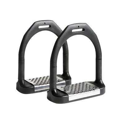 Feeling Stijgbeugels Flexi Large RVS Zwart 12,5cm