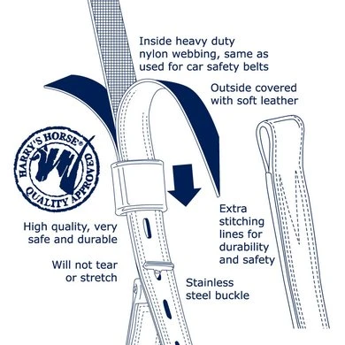 Harry's Horse Beugelriemen Close Contact Zwart - Afbeelding 2