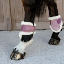 Kentucky Horsewear Kentucky Kogelbeschermer Young Horse Velvet Vegan Bont Oud Roze